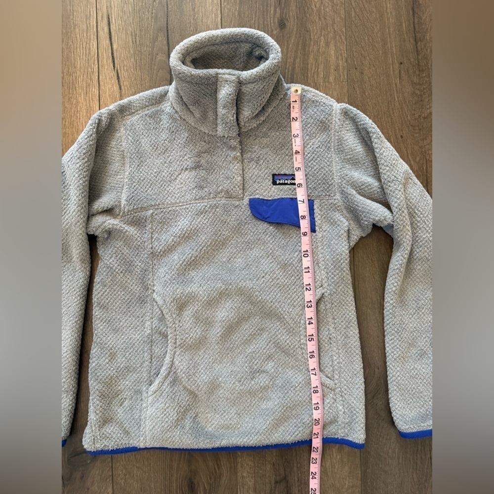 Patagonia Polartec Thermal Pro Womens Jacket Gray Blue Sweater Pullover XXS - Picture 8 of 9